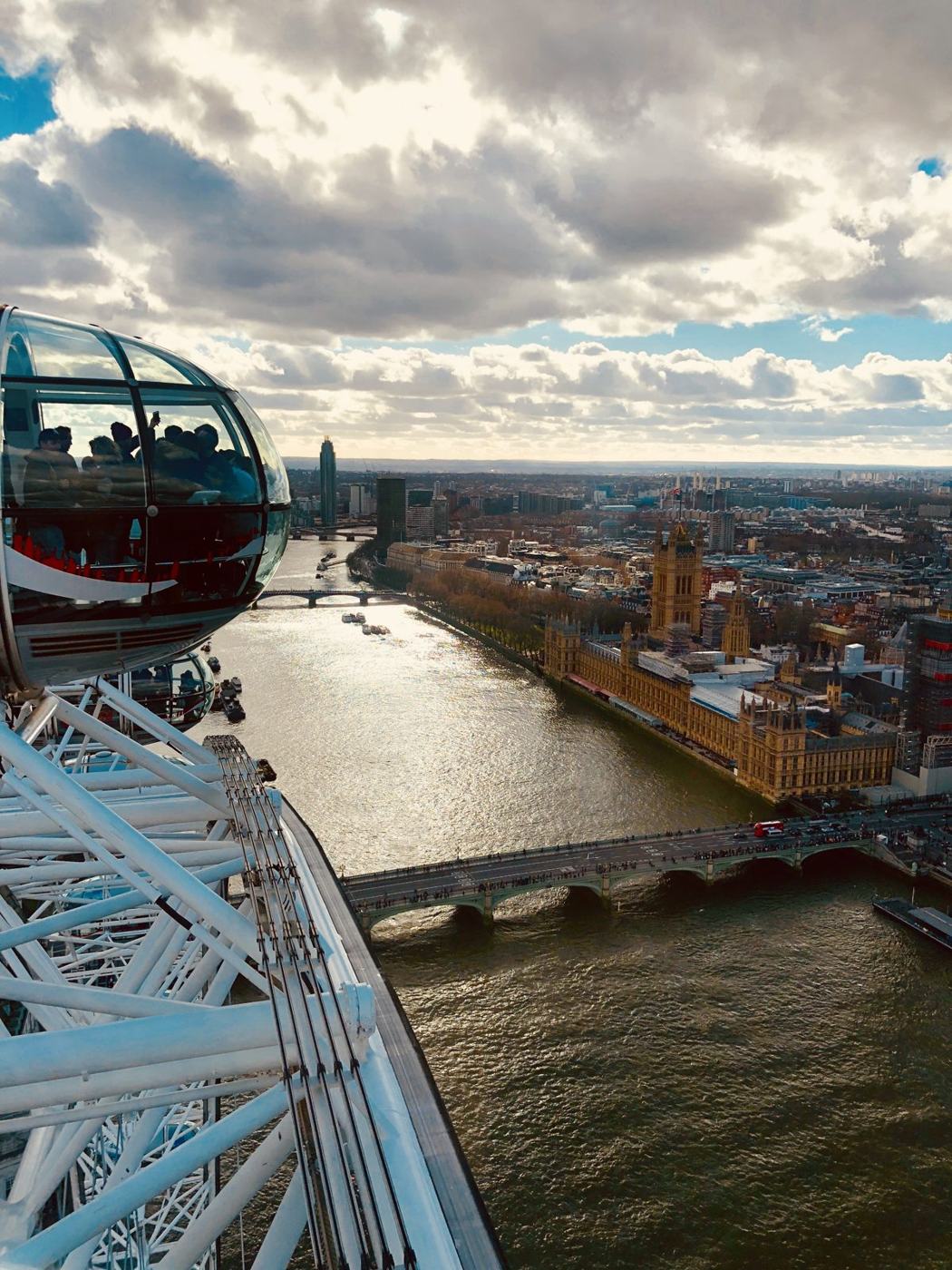 A view over London and the River Thames from above